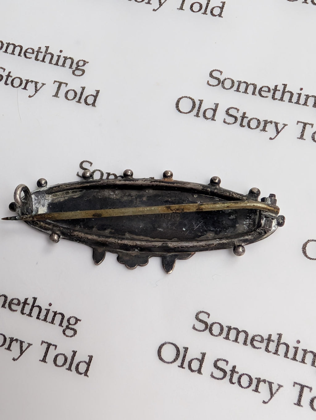 Antique Sterling Silver "Nellie" Name Brooch, Edwardian Floral Engraved Pin __etsy:7895455846