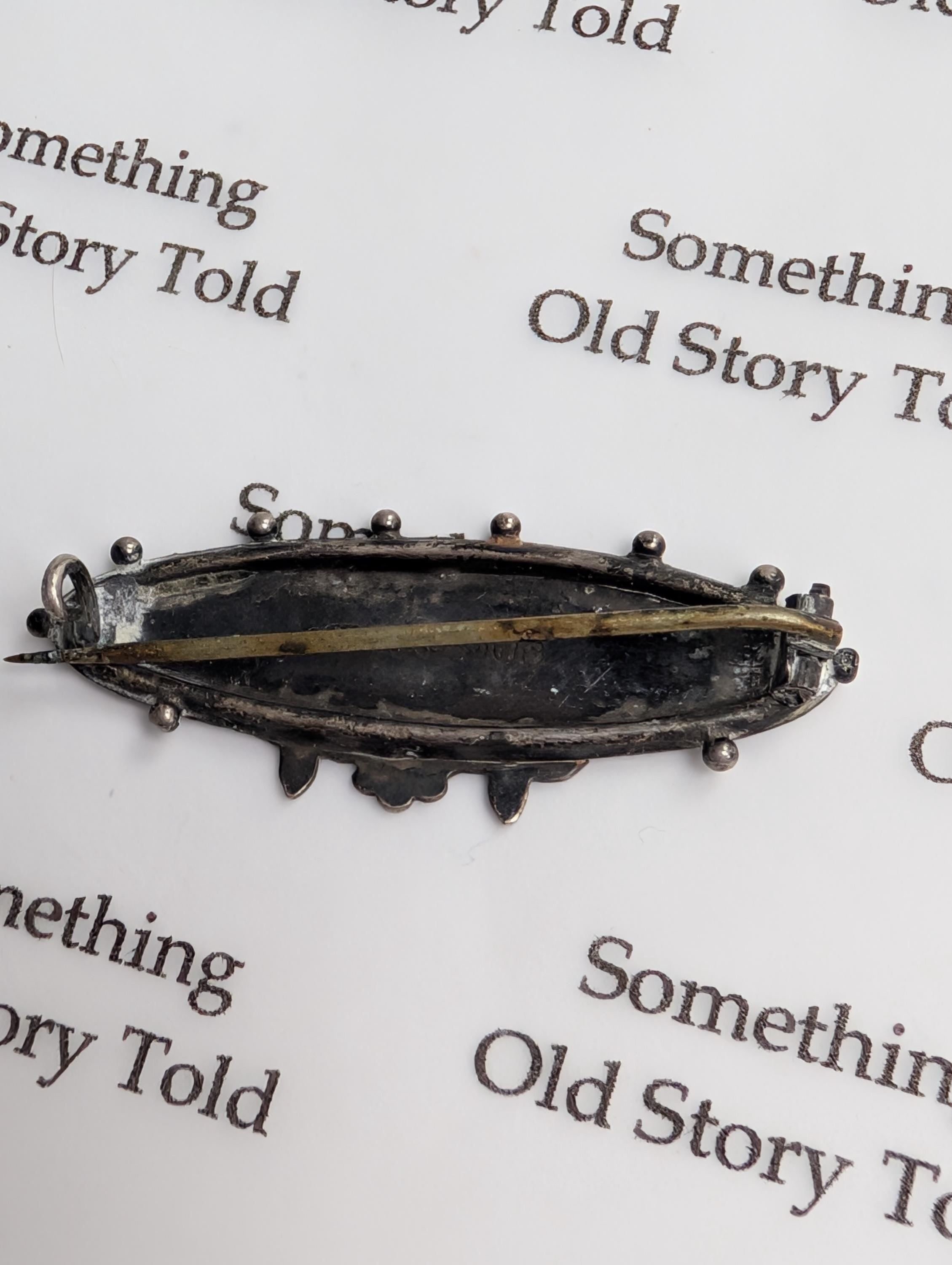 Antique Sterling Silver "Nellie" Name Brooch, Edwardian Floral Engraved Pin __etsy:7895455846
