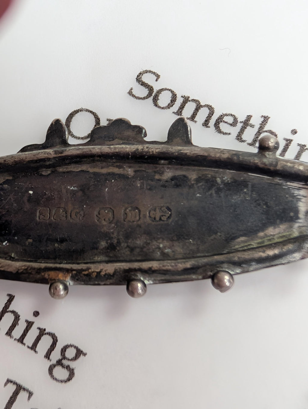 Antique Sterling Silver "Nellie" Name Brooch, Edwardian Floral Engraved Pin __etsy:7943411255
