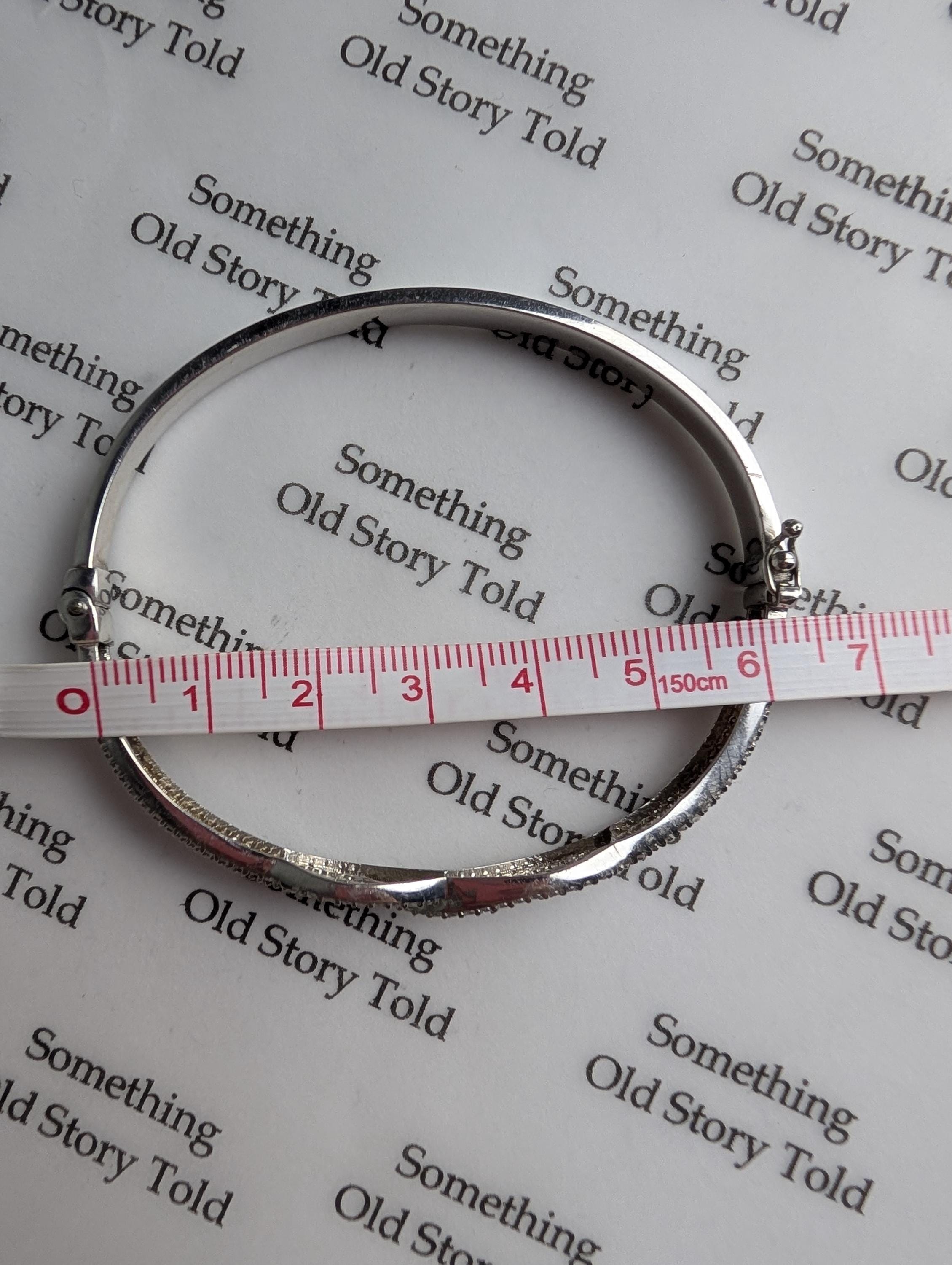 Sterling Silver Infinity Bangle Bracelet, Vintage 925 Clear Cubic Zirconia Twist Hinged Bangle, Box Clasp Safety Latch Bridal Sparkle __etsy:8115856762
