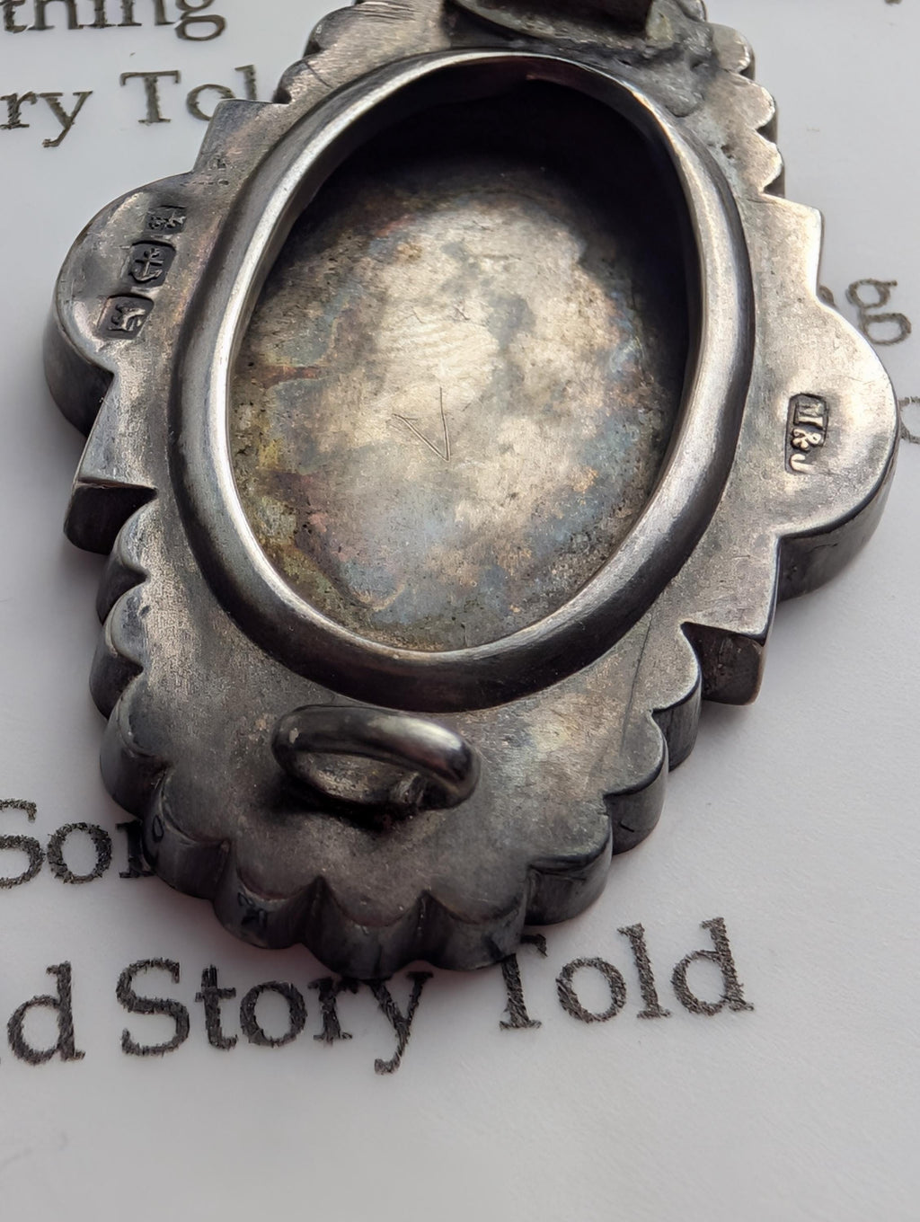 Victorian Sterling Silver Brooch, Hand Engraved Rose Design, 1884 Birmingham Hallmark __etsy:8046327385
