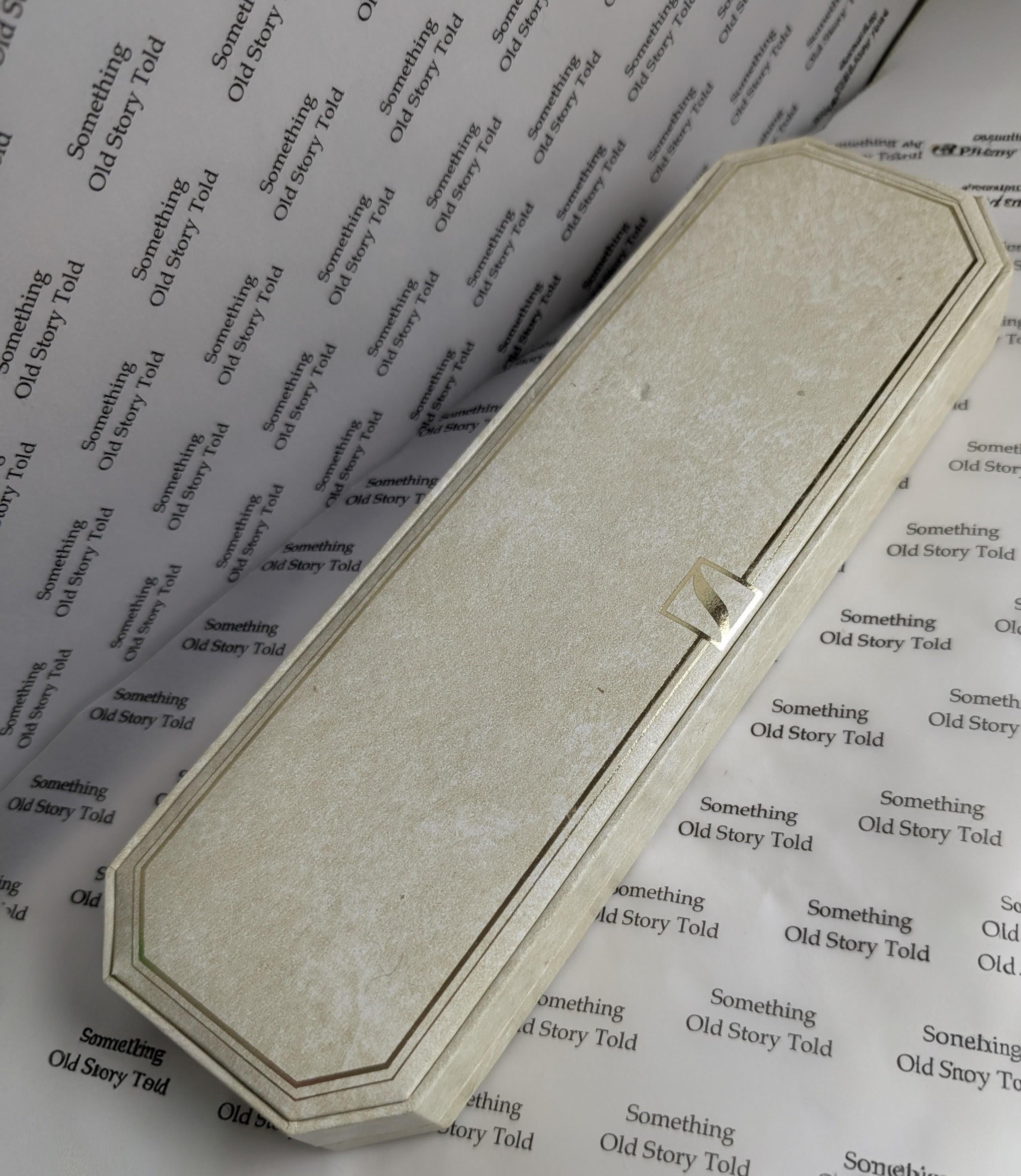 Vintage Lotus Simulated Pearl Necklace, Silver Floral Clasp, Cream Hardshell Box __etsy:8129940645