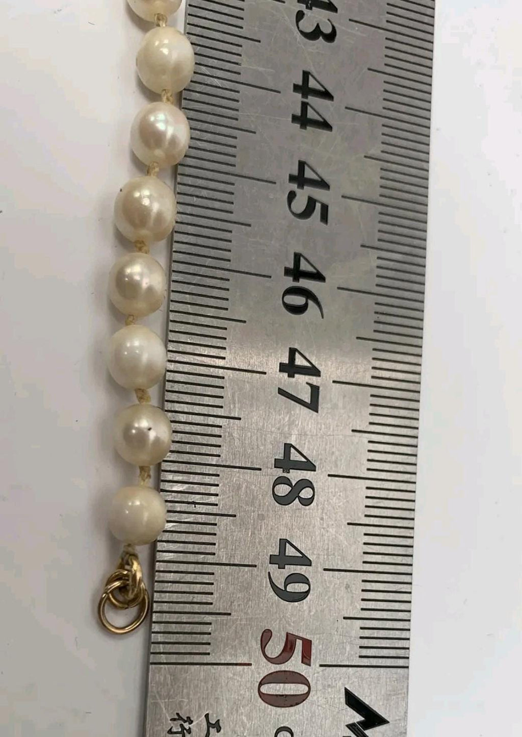 18ct Gold Cultured Pearl Necklace | Hand-Knotted Silk, 21.9g Clasp __etsy:8034179909