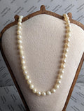 18ct Gold Cultured Pearl Necklace | Hand-Knotted Silk, 21.9g Clasp __etsy:7986239290