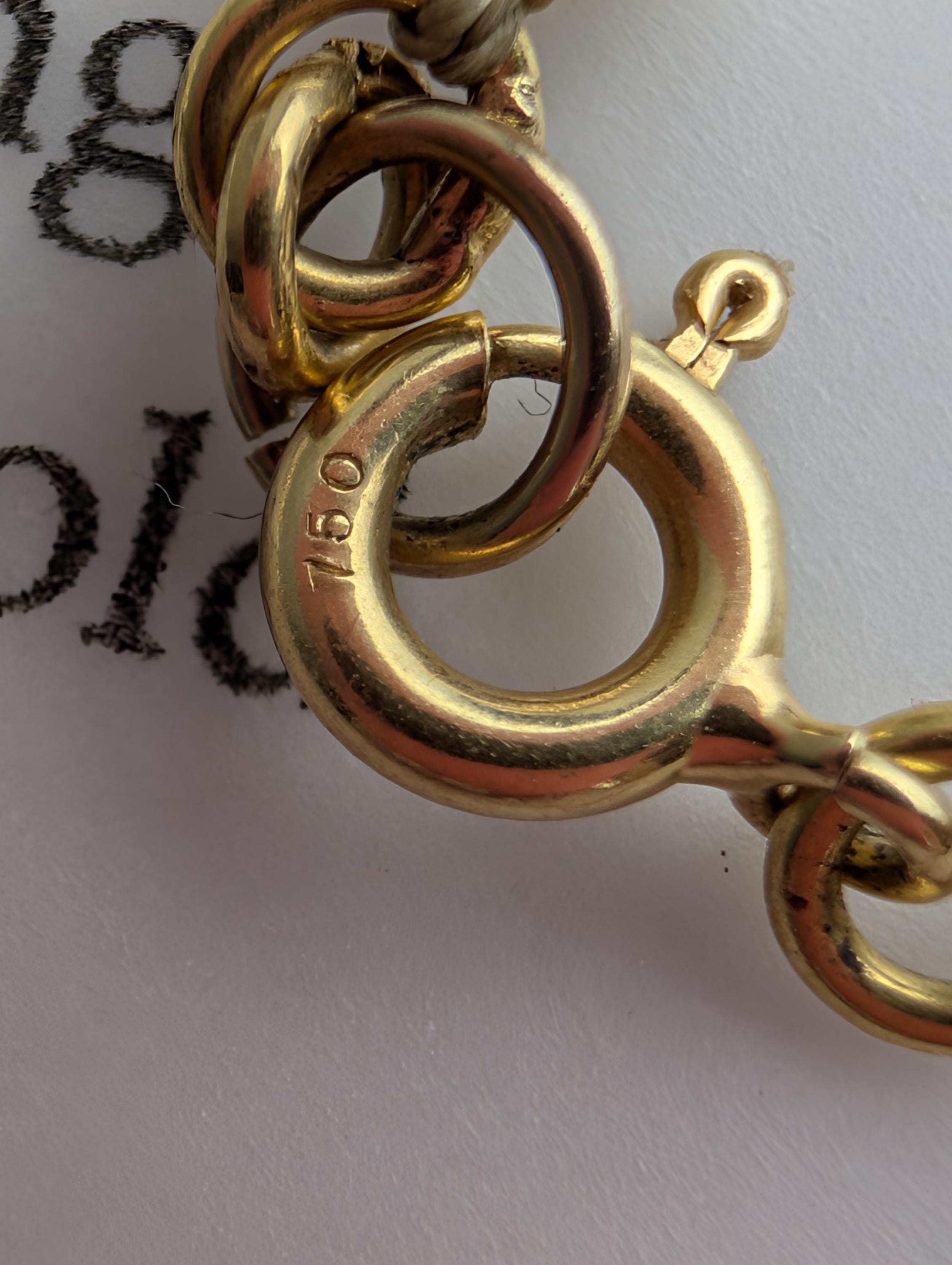 18ct Gold Cultured Pearl Necklace | Hand-Knotted Silk, 21.9g Clasp __etsy:8034179951