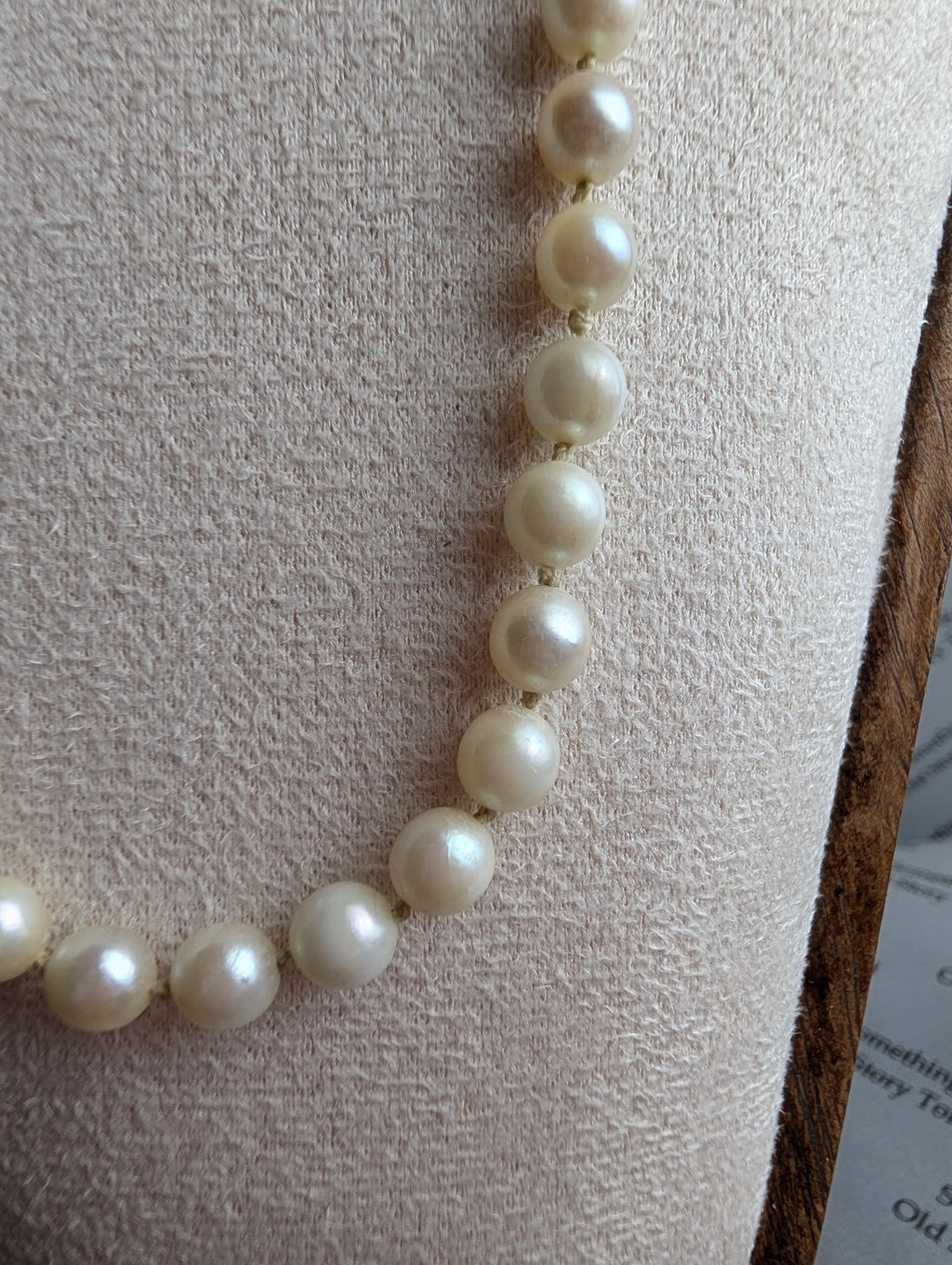 18ct Gold Cultured Pearl Necklace | Hand-Knotted Silk, 21.9g Clasp __etsy:7986239288